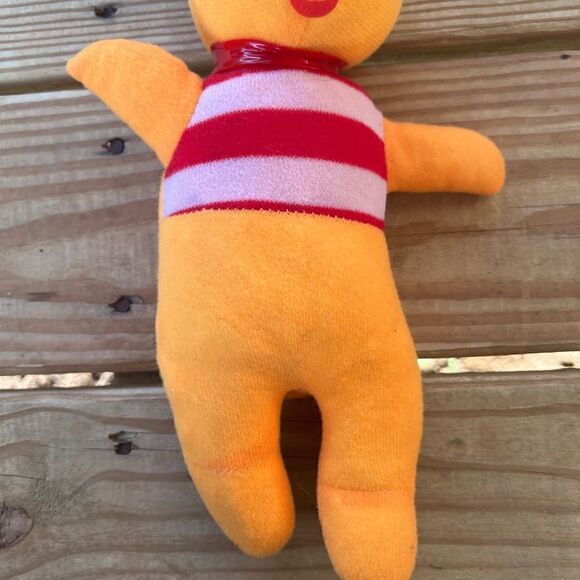Vintage Winnie the Pooh 13” Plush Stuffed Animal Orange Bear Red Stripe Shirt - Picture 3 of 6